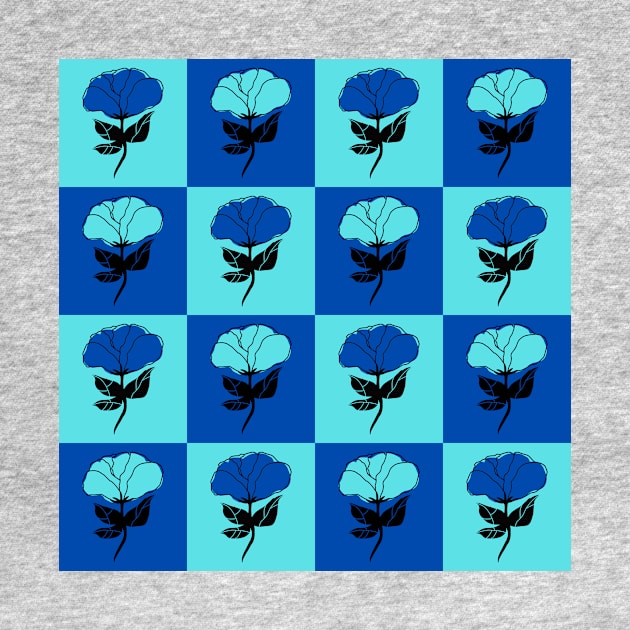 Blue Rose Flower Pattern by TharuDilini